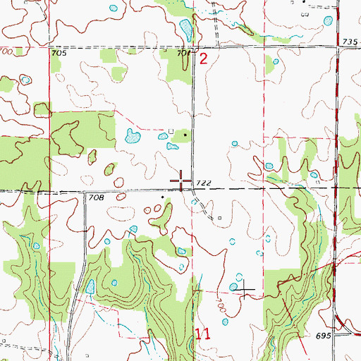 Topographic Map of Butler School (historical), MO