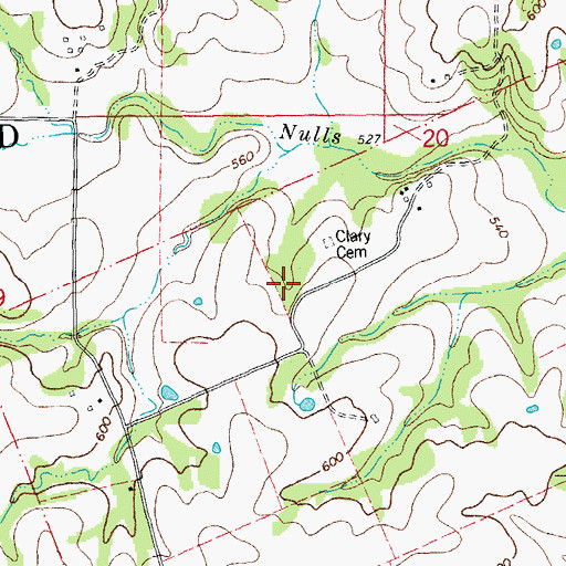 Topographic Map of Forest Gem School (historical), MO