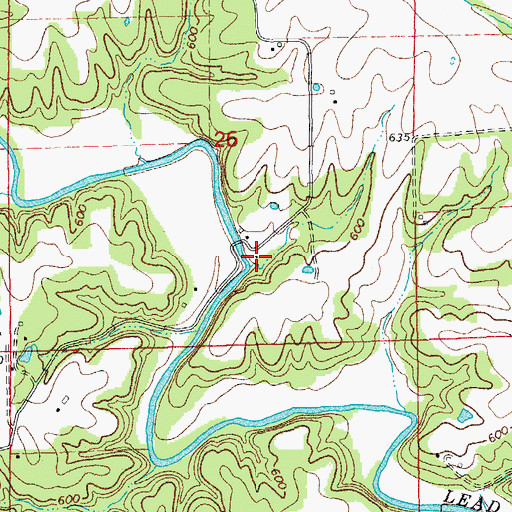 Topographic Map of Barnable School (historical), MO