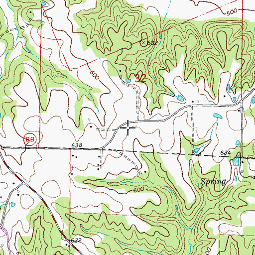 Topographic Map of Owen School (historical), MO