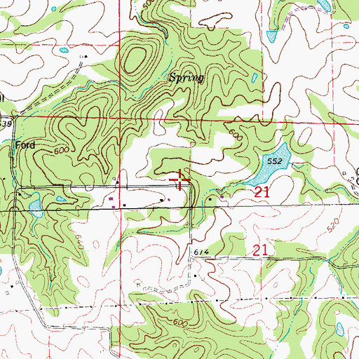 Topographic Map of Elliot School (historical), MO