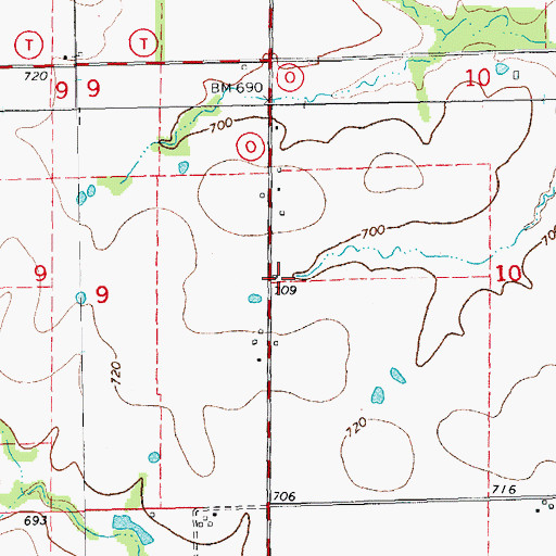 Topographic Map of Grimmett School (historical), MO