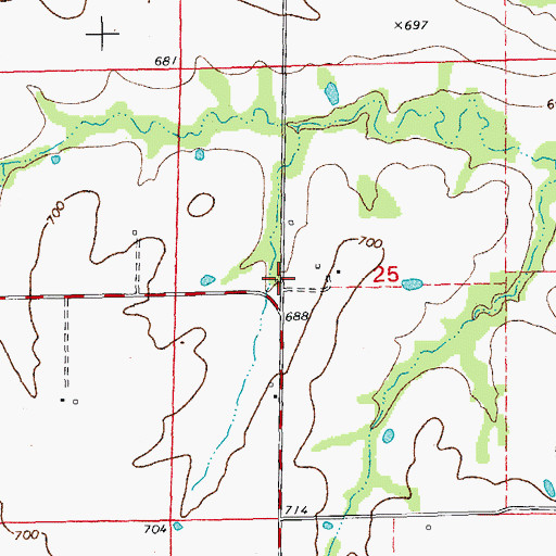 Topographic Map of Duncan School (historical), MO