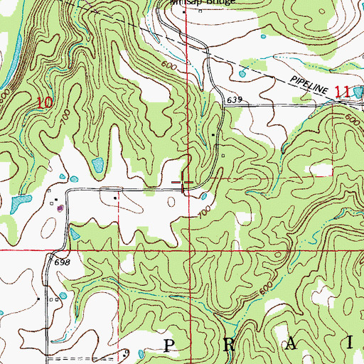 Topographic Map of Beck School (historical), MO