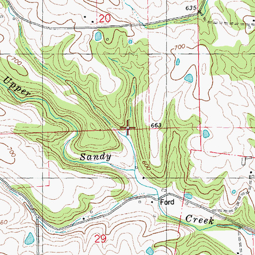 Topographic Map of Britt School (historical), MO