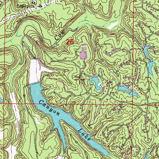 Topographic Map of Science Hill School (historical), MO