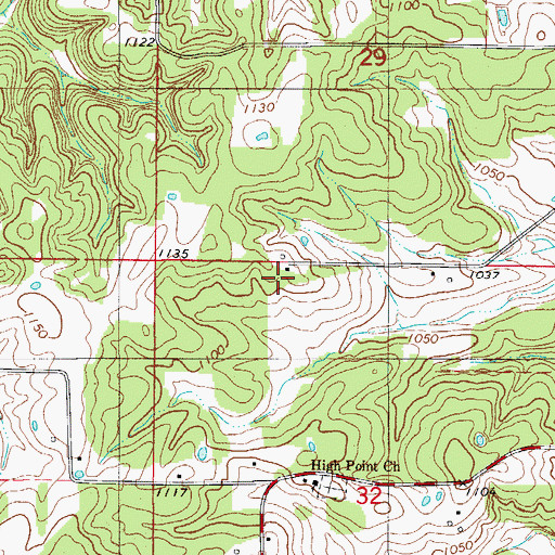 Topographic Map of Browns School (historical), MO