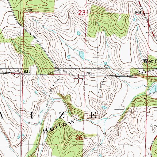 Topographic Map of Garman School, MO