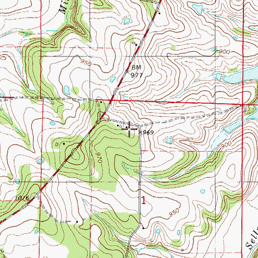 Topographic Map of Independence School, MO