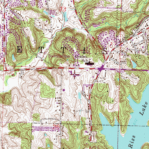 Topographic Map of Park Plaza Shopping Center, MO
