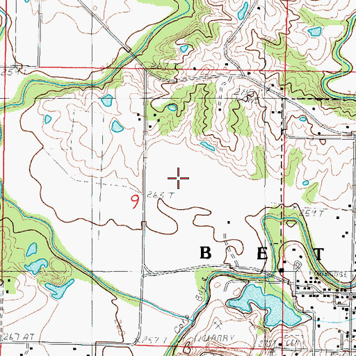Topographic Map of Harrison County Farm, MO