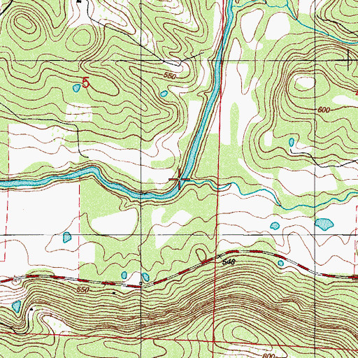 Topographic Map of Freedom Creek, AR