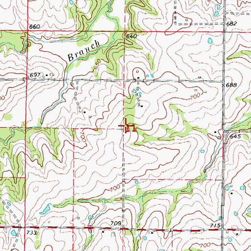 Topographic Map of Dunn School (historical), MO