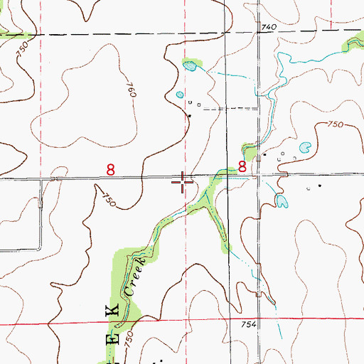 Topographic Map of Rodgers School (historical), MO