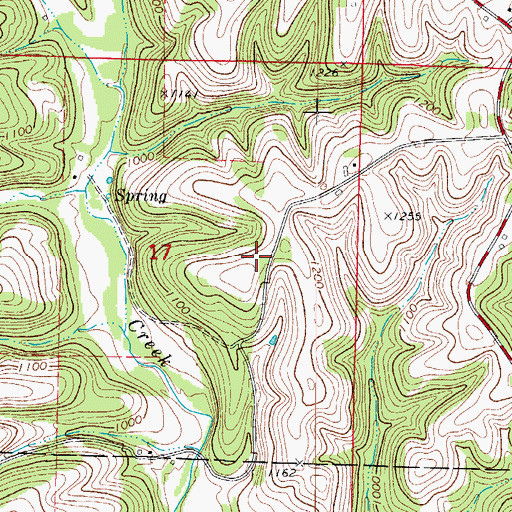 Topographic Map of Doland Church (historical), MO