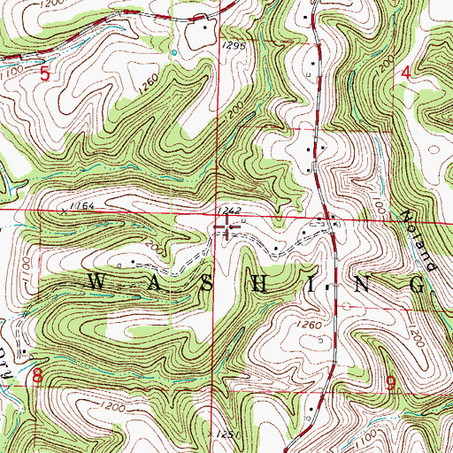 Topographic Map of Doland School, MO