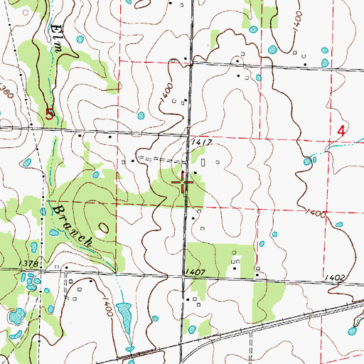 Topographic Map of Mineral Point School (historical), MO