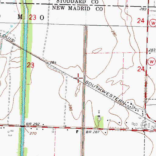 Topographic Map of Krepin (historical), MO