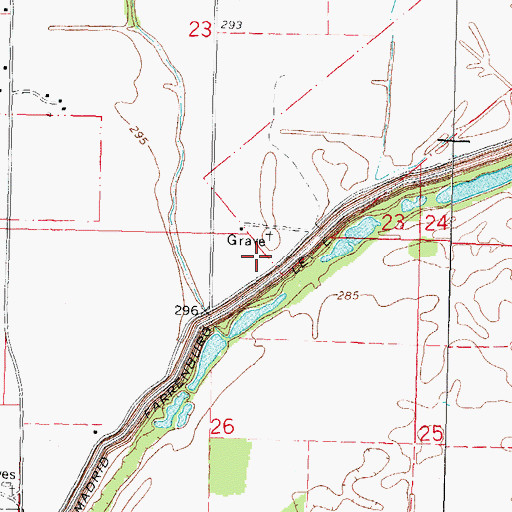 Topographic Map of A C LaForge Cemetery, MO