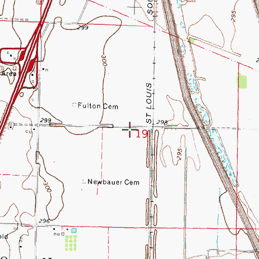 Topographic Map of Shelby Church (historical), MO