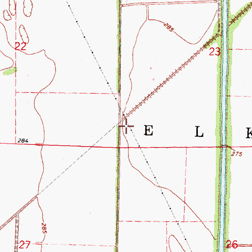 Topographic Map of Claud (historical), MO