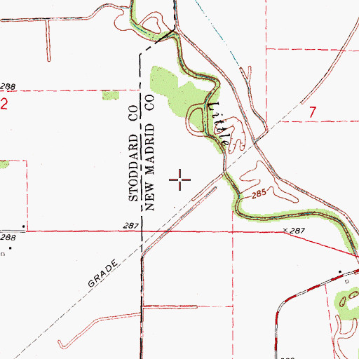 Topographic Map of Otto Spur (historical), MO