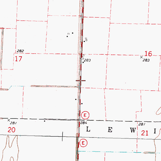 Topographic Map of Hurricane Ridge Church (historical), MO