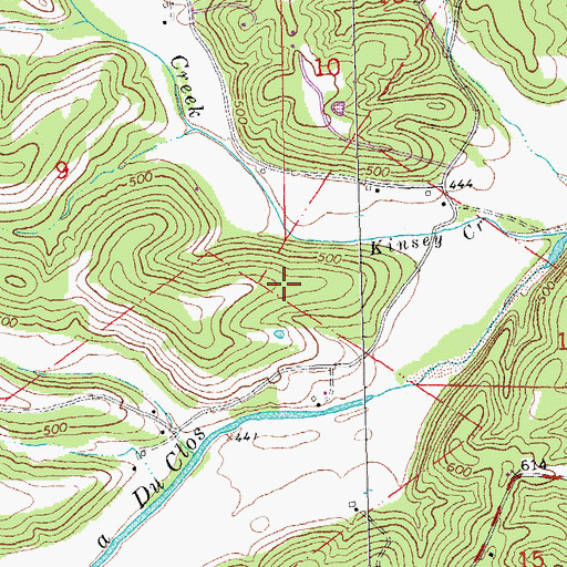 Topographic Map of Cedar Glade School (historical), MO
