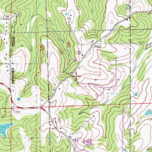 Topographic Map of Armbruster School (historical), MO