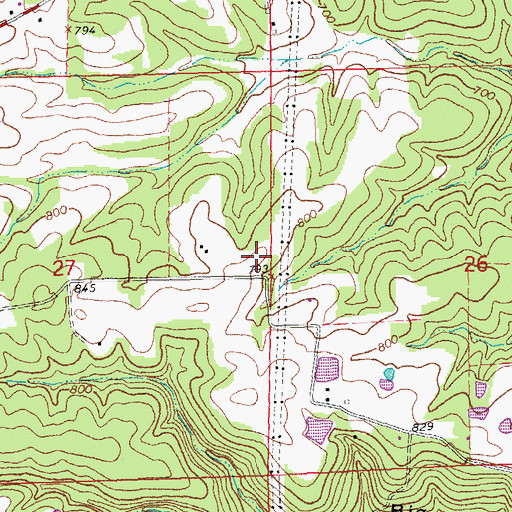 Topographic Map of Pfmester School (historical), MO
