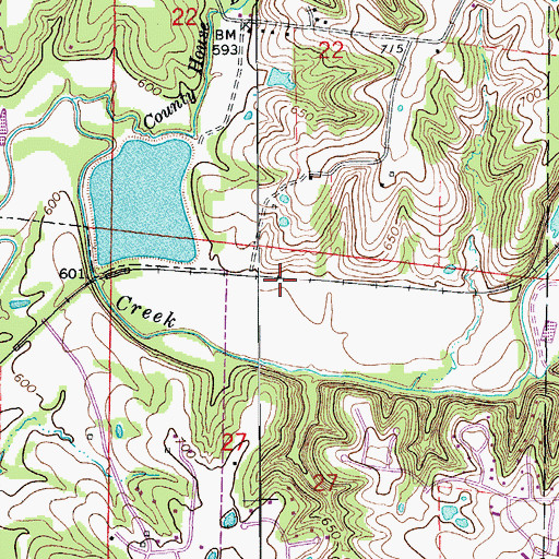 Topographic Map of Limerick (historical), MO