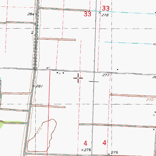 Topographic Map of New Hope School (historical), MO