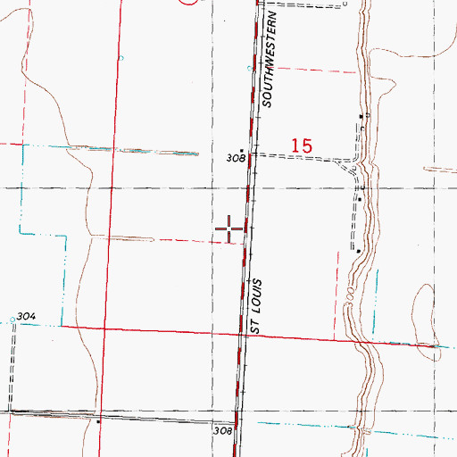 Topographic Map of Miller (historical), MO
