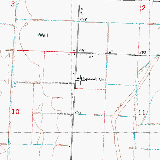Topographic Map of Boyt Church (historical), MO