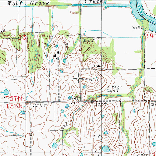 Topographic Map of Cor Campbell School (historical), MO