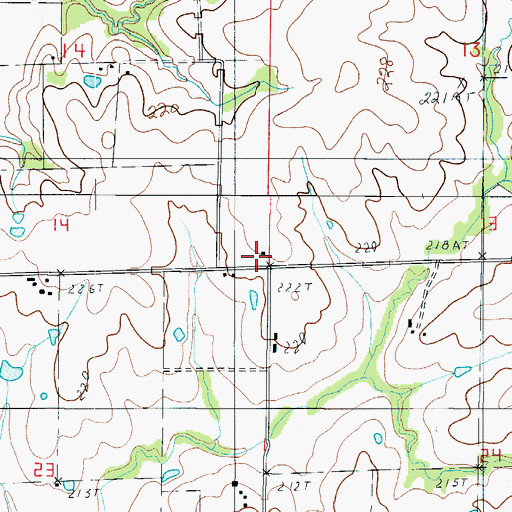 Topographic Map of Elk Grove School (historical), MO
