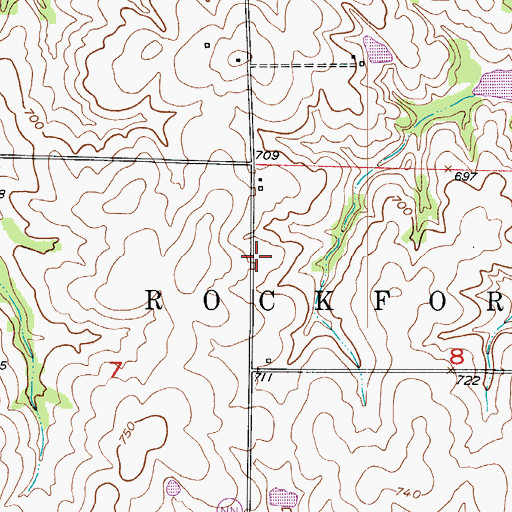 Topographic Map of East Fairview School (historical), MO
