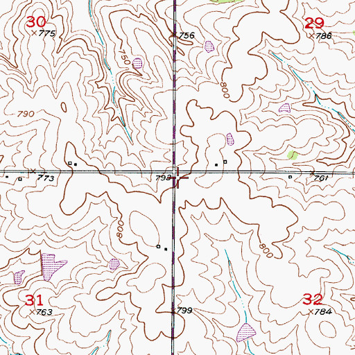 Topographic Map of Ironclad School (historical), MO