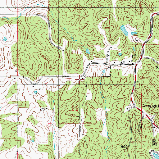 Topographic Map of Stinson School, MO