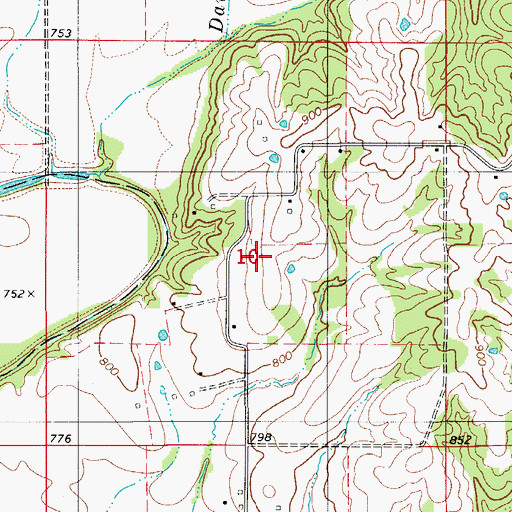 Topographic Map of Kirksville Pumping Station (historical), MO