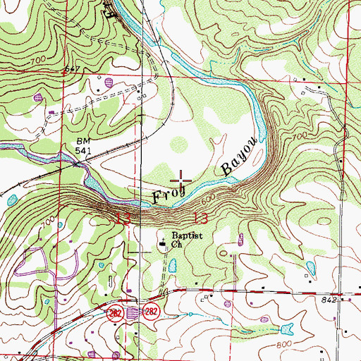 Topographic Map of Bonita Hollow, AR