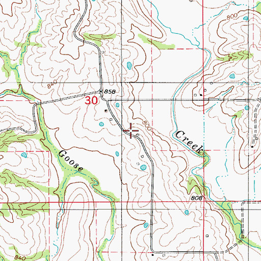 Topographic Map of Williams School, MO