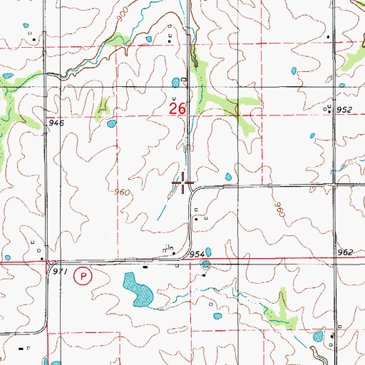Topographic Map of New Hope School (historical), MO