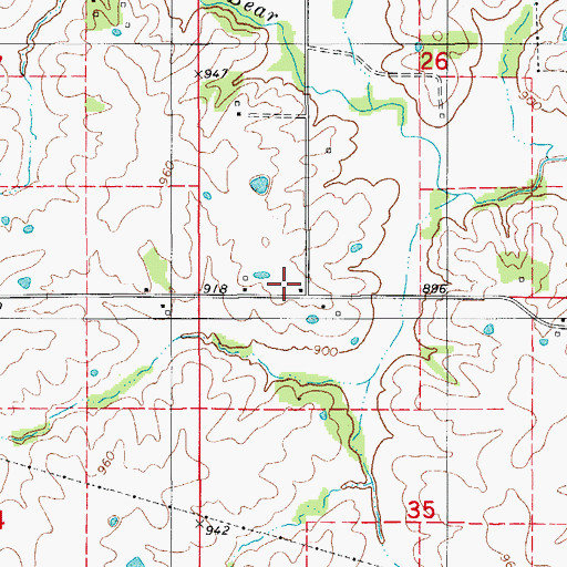Topographic Map of Lone Star School, MO