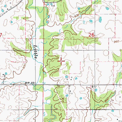Topographic Map of Dover School (historical), MO