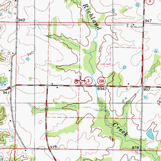 Topographic Map of Newburg School, MO