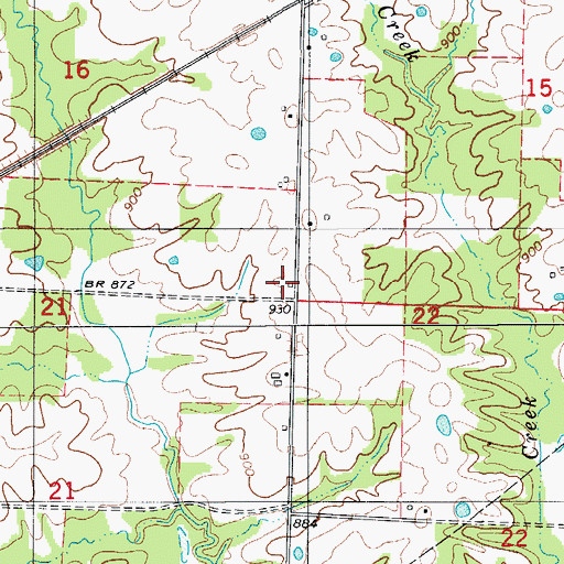 Topographic Map of Center School, MO