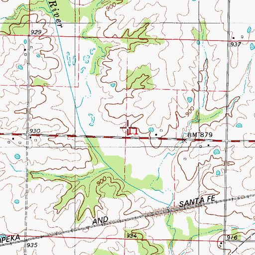 Topographic Map of Seibert School (historical), MO