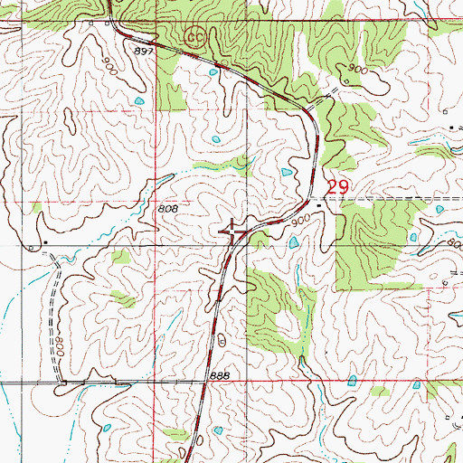 Topographic Map of Hays School (historical), MO