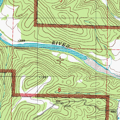 Topographic Map of Buffalo National River, AR